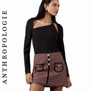 Anthropology New without tags: Black Asymmetrical long sleeve twist top